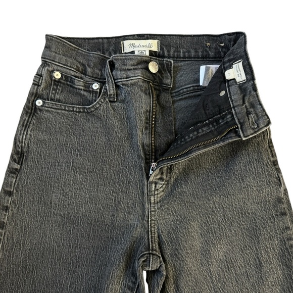Madewell Perfect Vintage Straight Jeans Womens 25 High Rise Raw Hem Lunar Wash - Picture 6 of 13